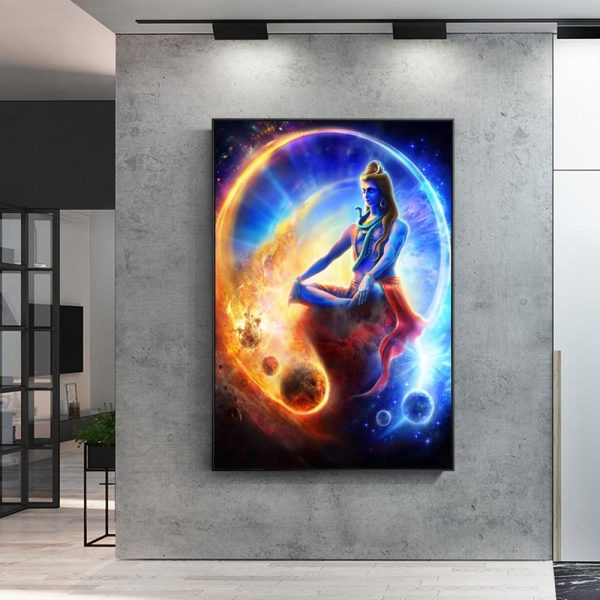 God Shiva Hinduism Canvas Print Wall Art Picture - Image 5