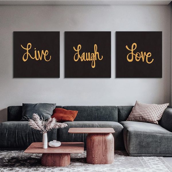 Modern Text Live Love Laugh Wall Art Canvas Print