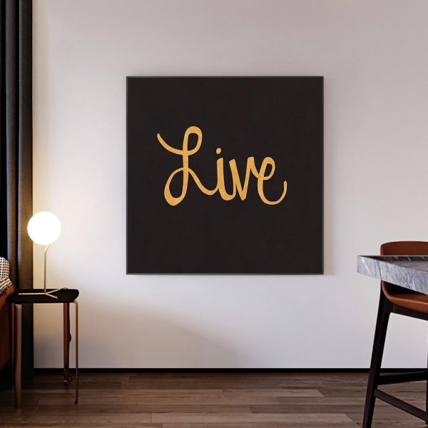 Modern Text Live Love Laugh Wall Art Canvas Print - Image 4