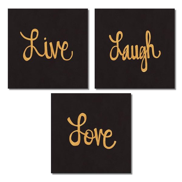 Modern Text Live Love Laugh Wall Art Canvas Print - Image 5