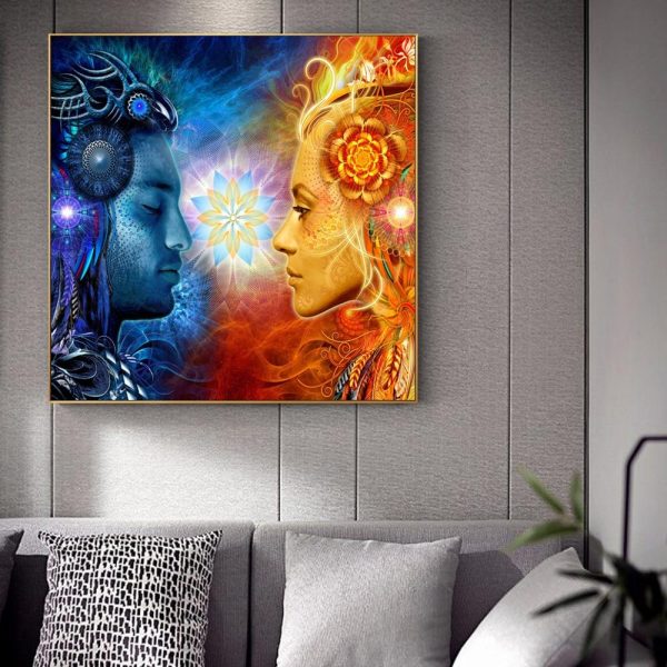 Tantra Shiva and Shakti Wall Art Canvas Print - Image 3