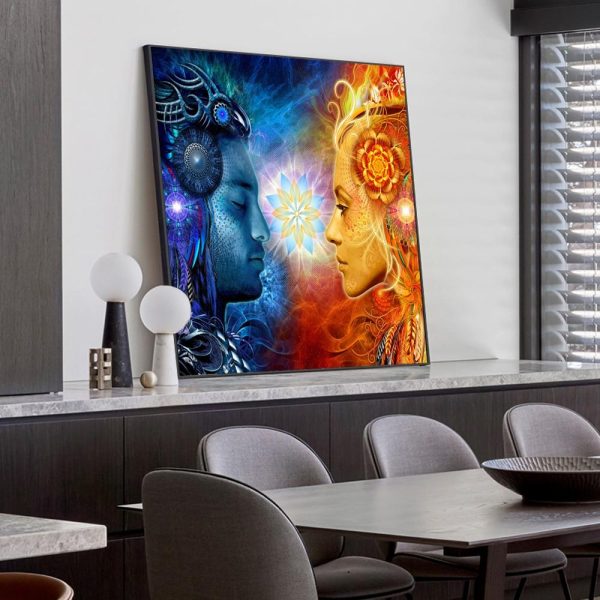 Tantra Shiva and Shakti Wall Art Canvas Print - Image 2