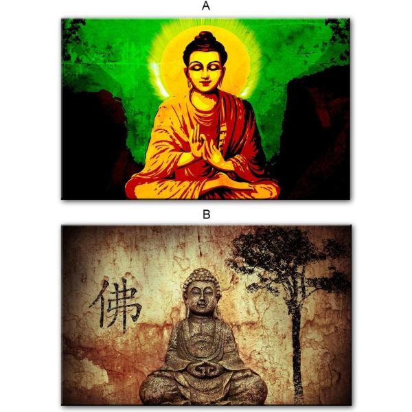 Vintage Sakyamuni Buddha Wall Art Canvas Print - Image 3