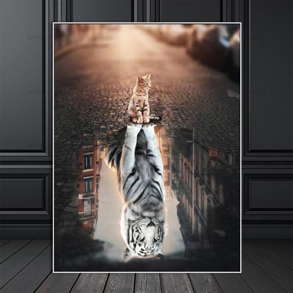 Small Cat Like a Lion,Tiger and Panther Wall Art Canvas Print - Image 2
