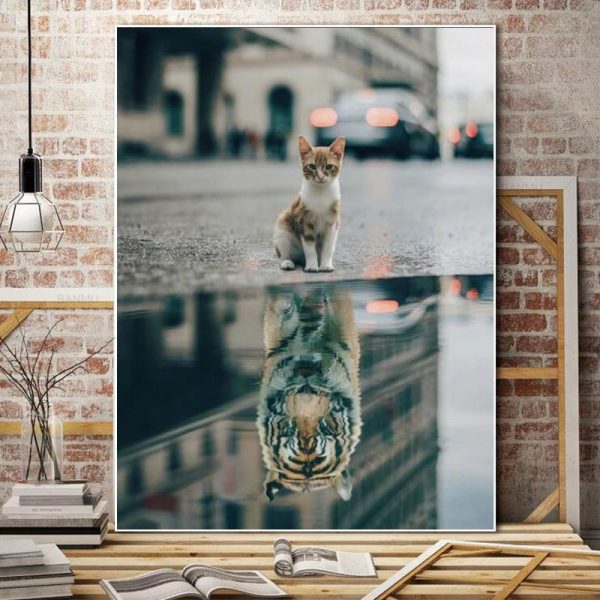 Small Cat Like a Lion,Tiger and Panther Wall Art Canvas Print - Image 5