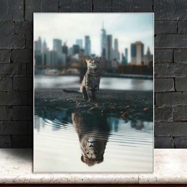 Small Cat Like a Lion,Tiger and Panther Wall Art Canvas Print - Image 4