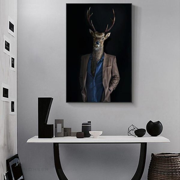 Gentlemen Horse and Deer Wall Art Posters - Image 3