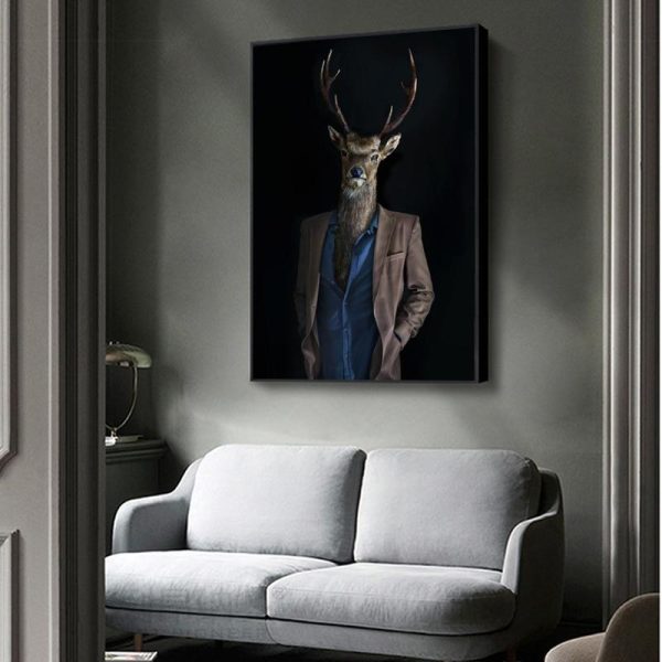 Gentlemen Horse and Deer Wall Art Posters - Image 4