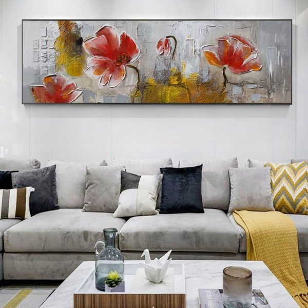 Abstract Flowers Oil Canvas Wall Paintings