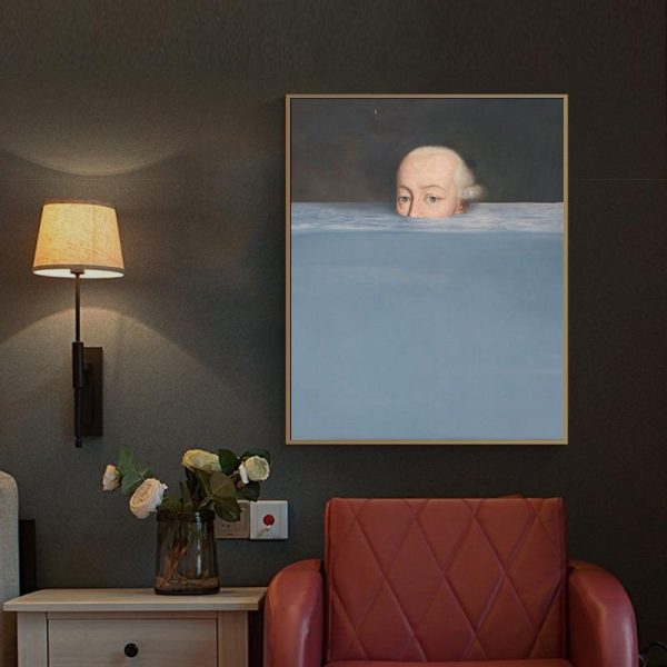 Creative Portrait Famous Paintings Spoof Wall Art Canvas Print - Image 3