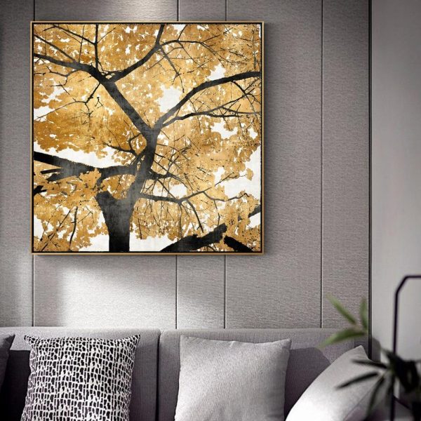 Golden Tree Wall Art Canvas Print - Image 6