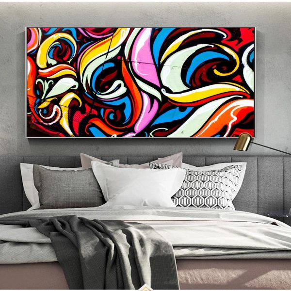 Abstract Colorful Skull Canvas Print Picture - Image 6