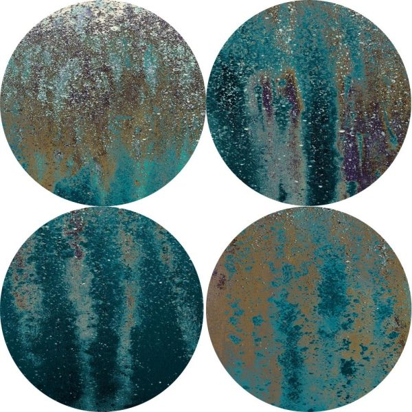 Abstract Turquoise Splash and Spray Wall Art Canvas Print - Image 4