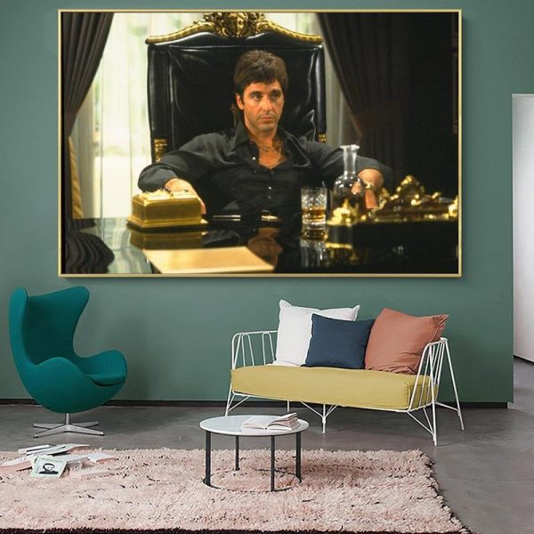 Tony Montana Modern Portrait Wall Art Canvas Print - Image 2