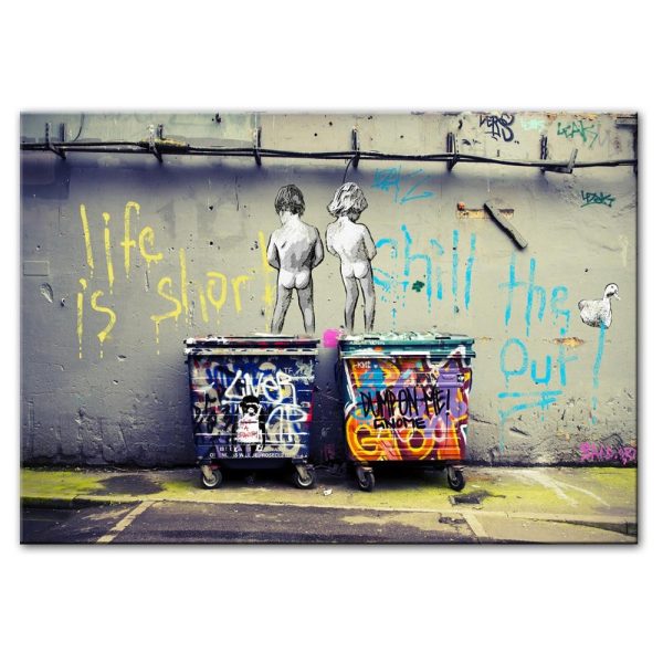 Life is Short Street Graffiti Wall Art Canvas Print - Image 3