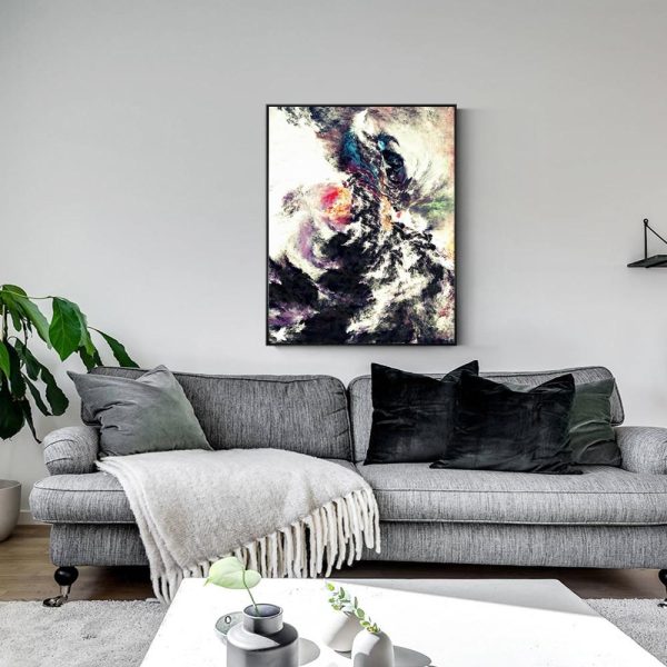 Colorful Cloud Wall Art Canvas Print - Image 2
