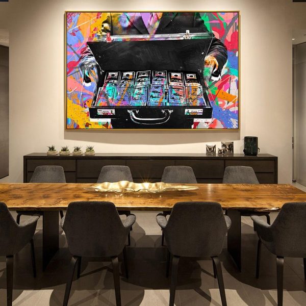 Abstract Colorful Money Canvas Print Picture - Image 2