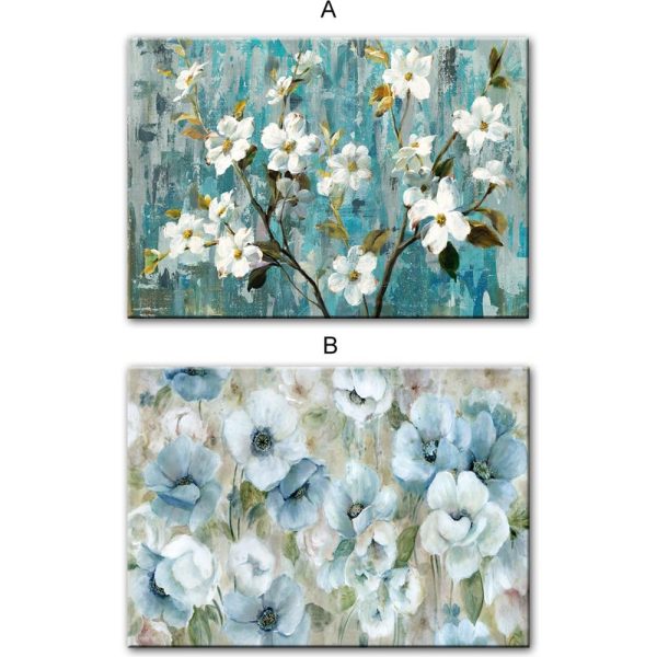 Abstract White Orchids Wall Art Canvas Print - Image 3