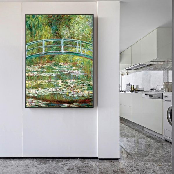 Bridge Over a Pond of Water Lilies Claude Monet Wall Art Canvas Print - Image 2