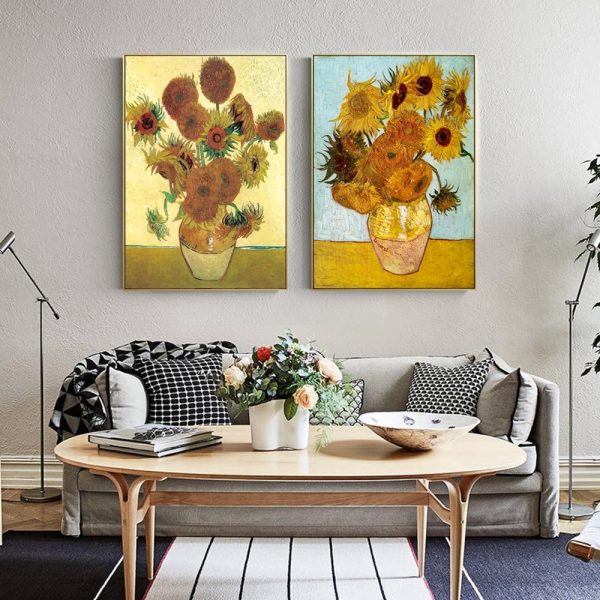 Sunflowers Van Gogh Wall Art Canvas Print