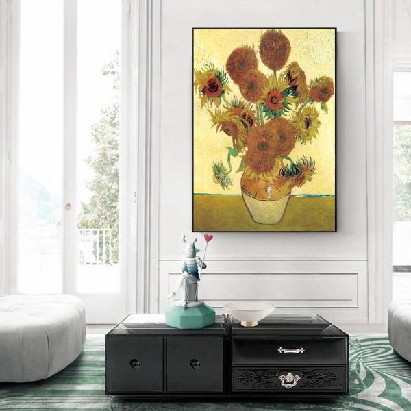 Sunflowers Van Gogh Wall Art Canvas Print - Image 2
