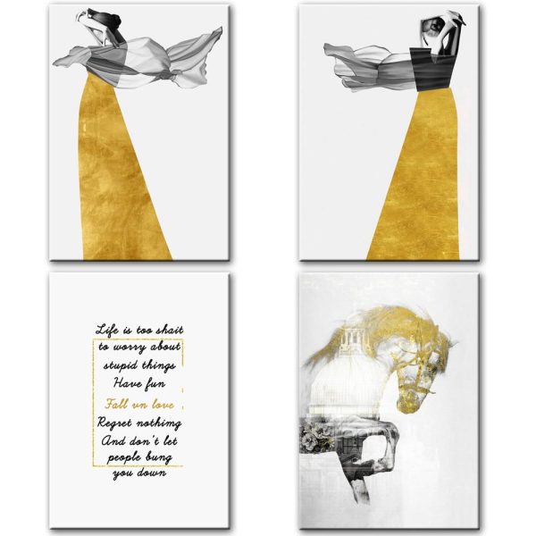 Abstract Dancer Girl and Horse Wall Art Canvas Print - Image 3