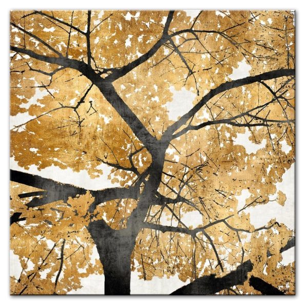 Golden Tree Wall Art Canvas Print - Image 3