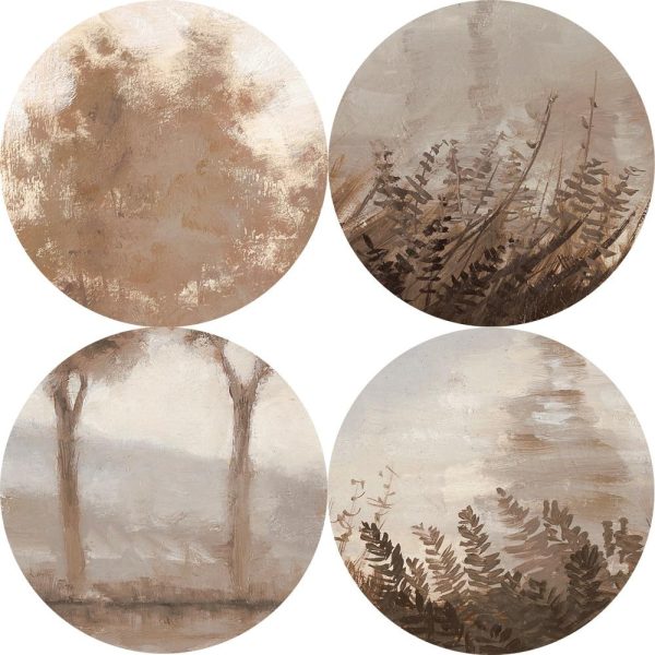 Abstract Golden Trees Canvas Wall Art Canvas Print - Image 4