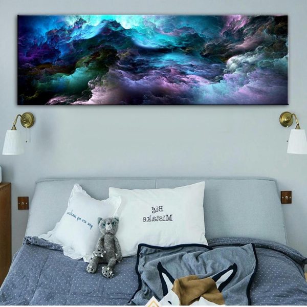 Dark Space Clouds Wall Art Canvas Print - Image 4