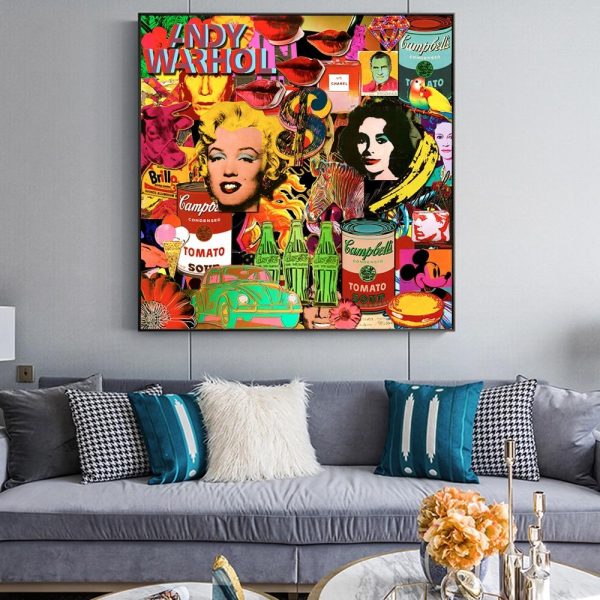 Abstract Multicolor Pop Star Canvas Print Picture - Image 2
