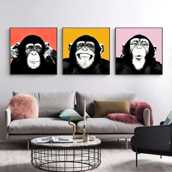 Graffiti Funny Orangutan Wall Art Canvas Picture