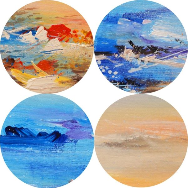 Abstract Seascape Wall Art Canvas Print - Image 4