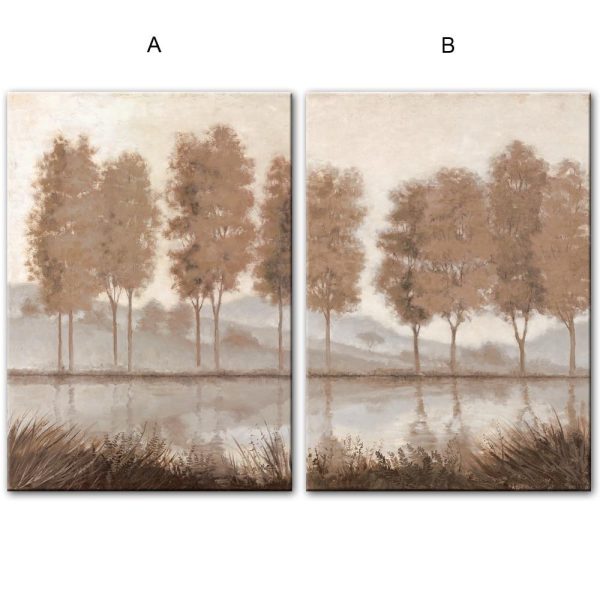 Abstract Golden Trees Canvas Wall Art Canvas Print - Image 3