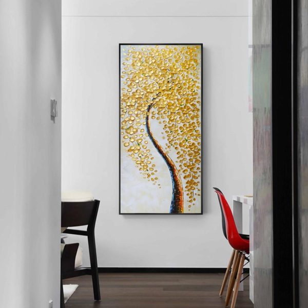 Golden Tree Canvas Print Wall Art Picture - Image 4