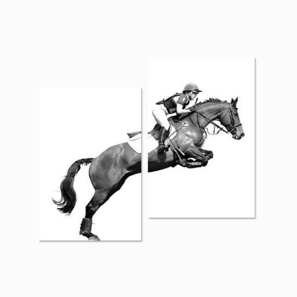 Jockey on Horse Wall Art Canvas Print - Image 5