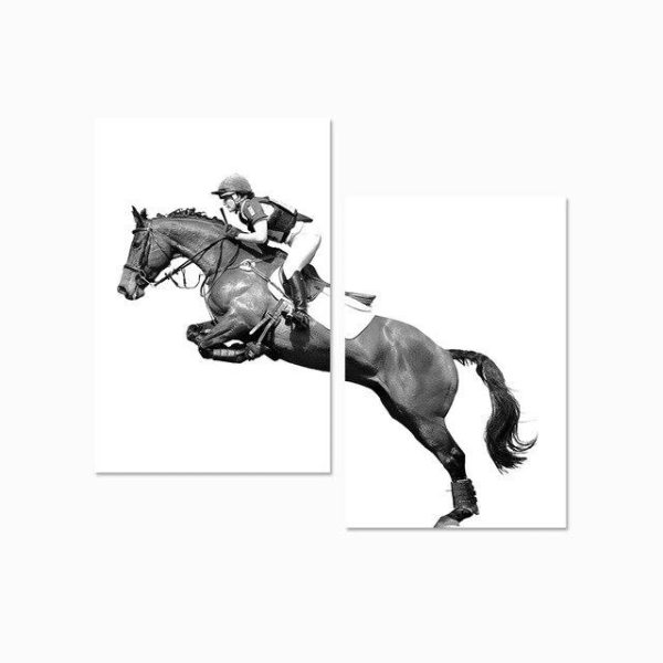 Jockey on Horse Wall Art Canvas Print - Image 4