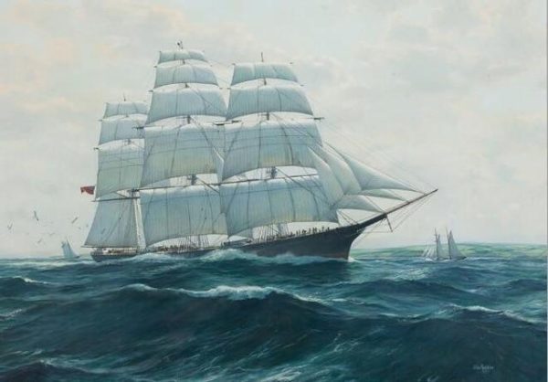 Seascape Ship Sailing Wall Art Canvas Print - Image 10
