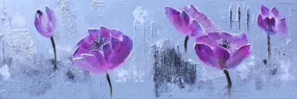 Abstract Flowers Oil Canvas Wall Paintings - Image 12