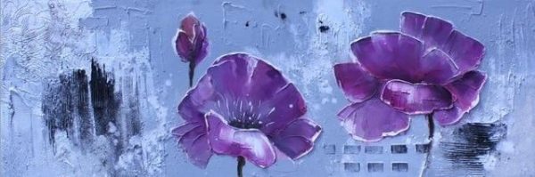 Abstract Flowers Oil Canvas Wall Paintings - Image 24
