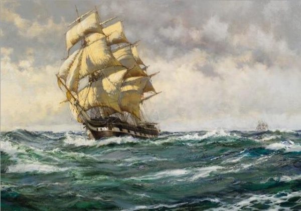 Seascape Ship Sailing Wall Art Canvas Print - Image 9