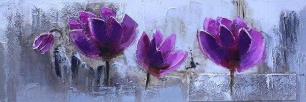 Abstract Flowers Oil Canvas Wall Paintings - Image 21