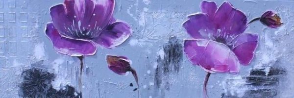 Abstract Flowers Oil Canvas Wall Paintings - Image 23
