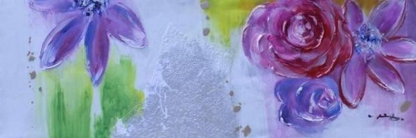 Abstract Flowers Oil Canvas Wall Paintings - Image 30