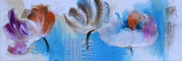 Abstract Flowers Oil Canvas Wall Paintings - Image 14