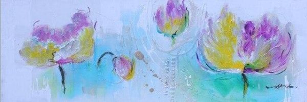 Abstract Flowers Oil Canvas Wall Paintings - Image 13