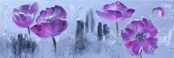 Abstract Flowers Oil Canvas Wall Paintings - Image 11