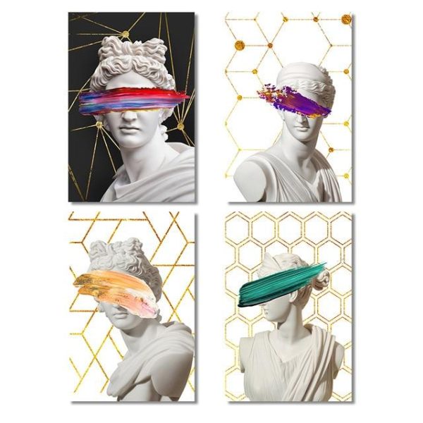 Funny David Sculpture Wall Art Canvas Print - Image 11