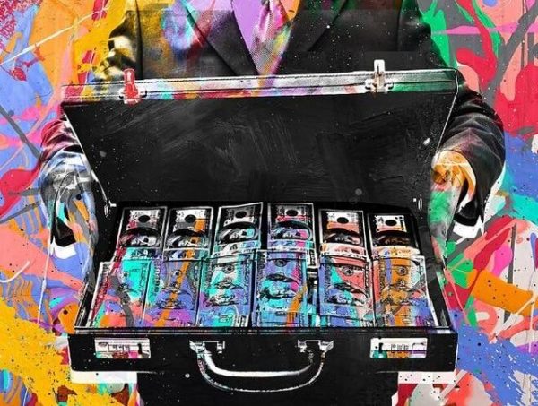Abstract Colorful Money Canvas Print Picture - Image 7
