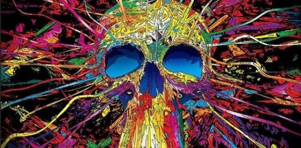 Abstract Colorful Skull Canvas Print Picture - Image 7