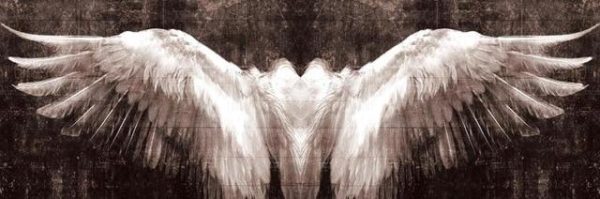Vintage White Angel Wings Wall Art Canvas Print - Image 9